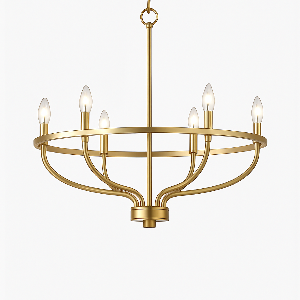 lustre industriel rétro en fer à 6 têtes pour décoration intérieure - vue 3 sur 8