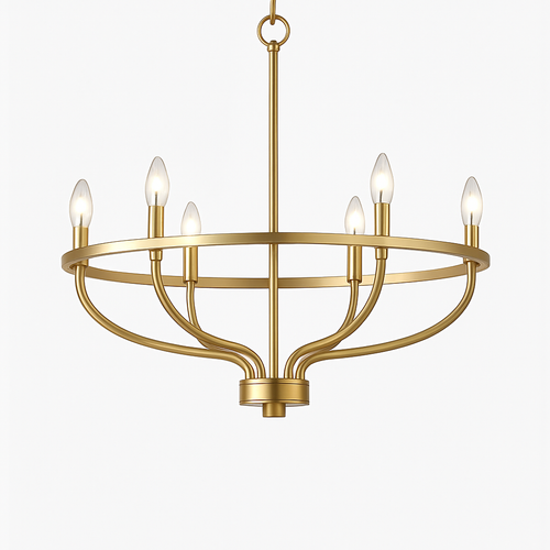 lustre industriel rétro en fer à 6 têtes pour décoration intérieure - vue 3 sur 8