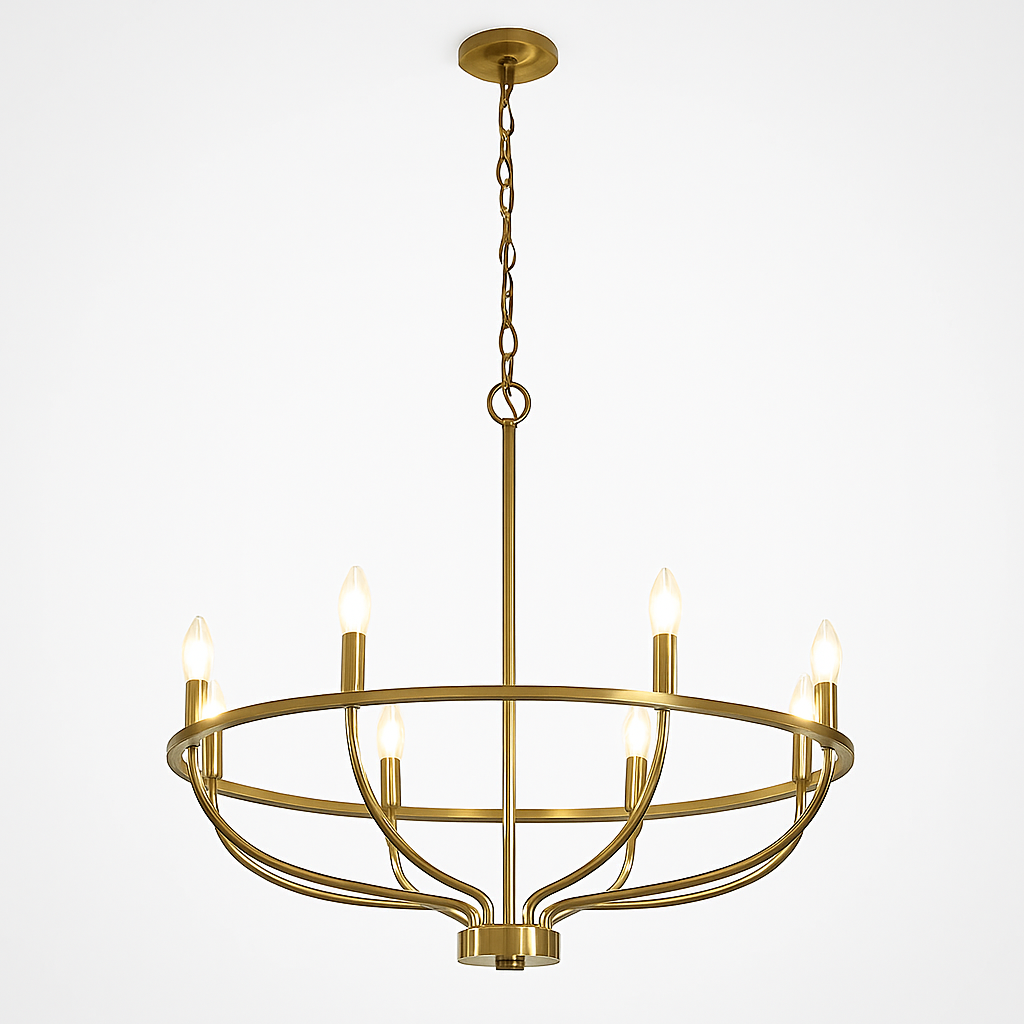 lustre industriel rétro en fer à 6 têtes pour décoration intérieure - vue 8 sur 8