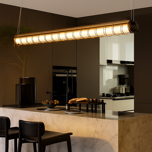 lustre industriel rétro en métal avec lumière led - vue 2 sur 15