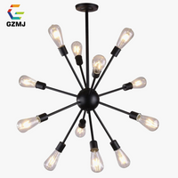 lustre industriel rétro led gzmj avec multiples têtes