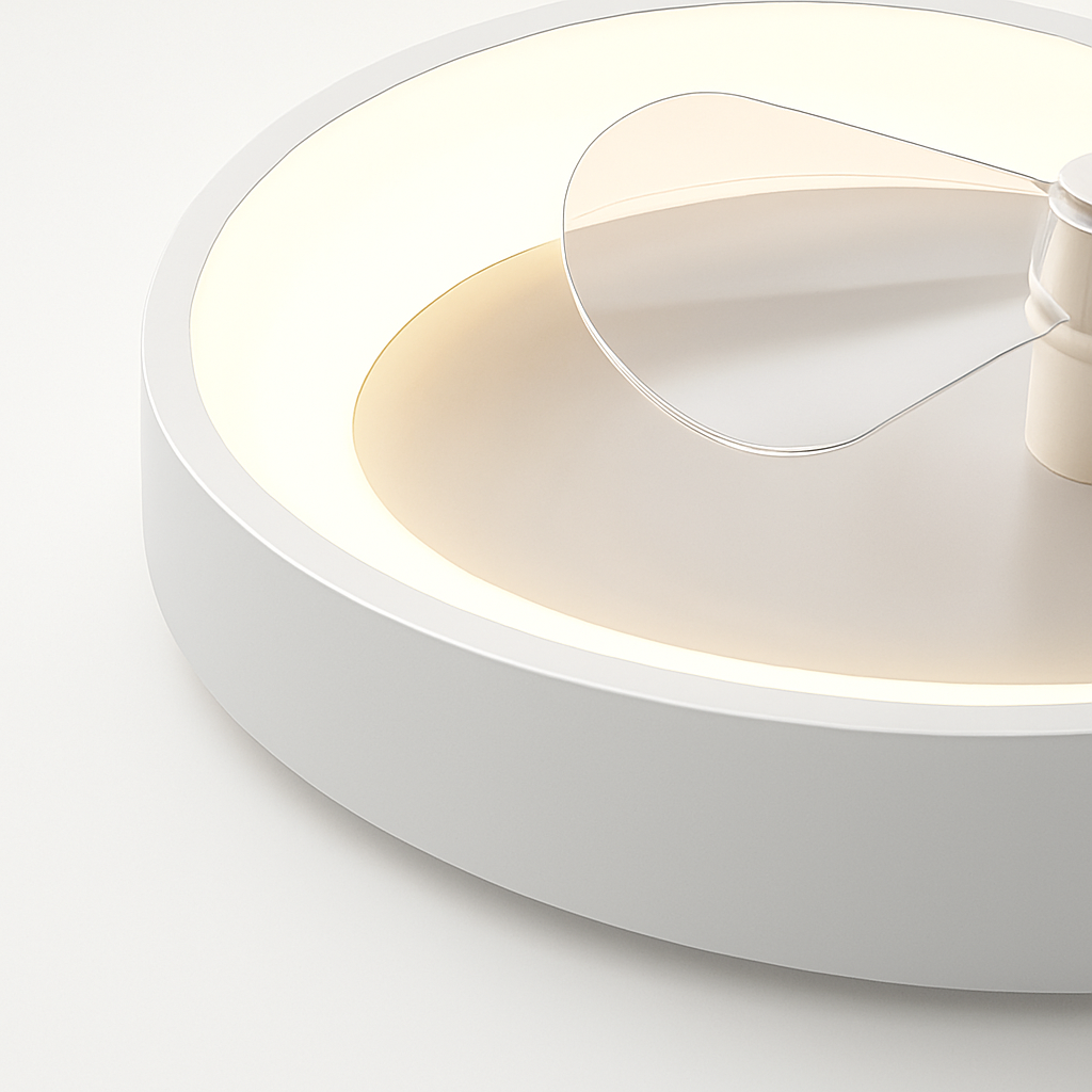 lustre intelligent moderne avec télécommande et ventilateur intégré - vue 8 sur 9