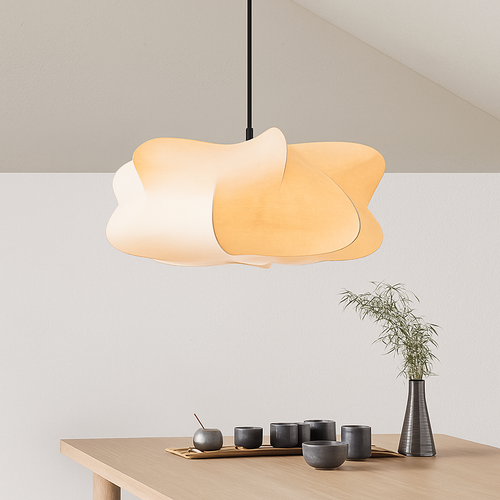 lustre japonais wabi sabi pour décoration intérieure élégante - vue 2 sur 7