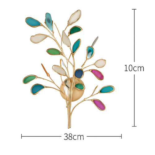 lustre led art déco en agate colorée pour un éclairage élégant - vue 12 sur 15