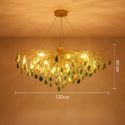 lustre led art déco en agate colorée pour un éclairage élégant - vue 16 sur 15