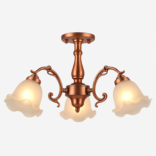 Lustre à LED avec abat-jour en fleurs - vue 14 sur 19