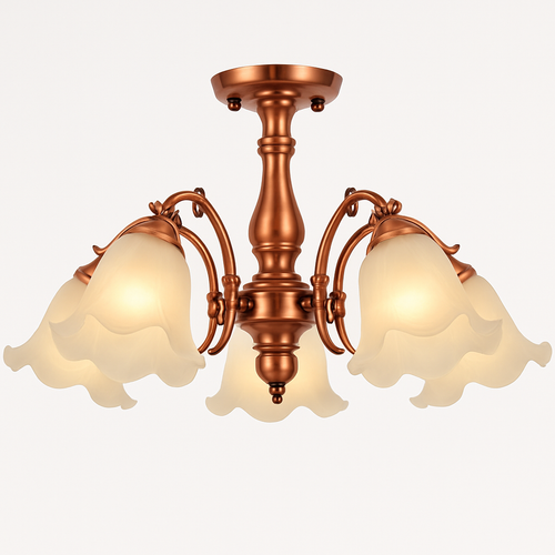 Lustre à LED avec abat-jour en fleurs - vue 19 sur 19