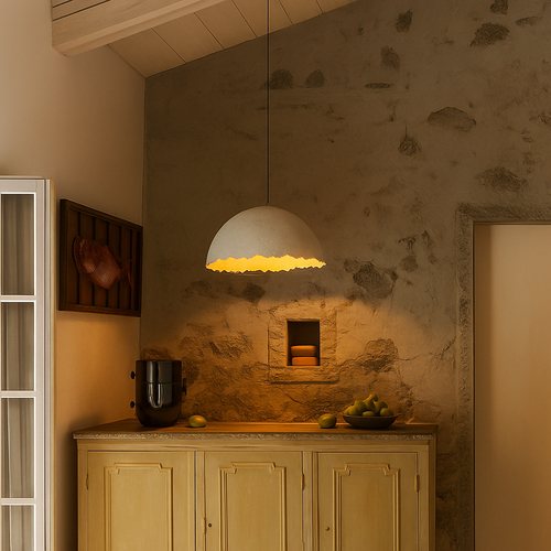 lustre led créatif demi-mois designer italien éclairage intérieur - vue 5 sur 15