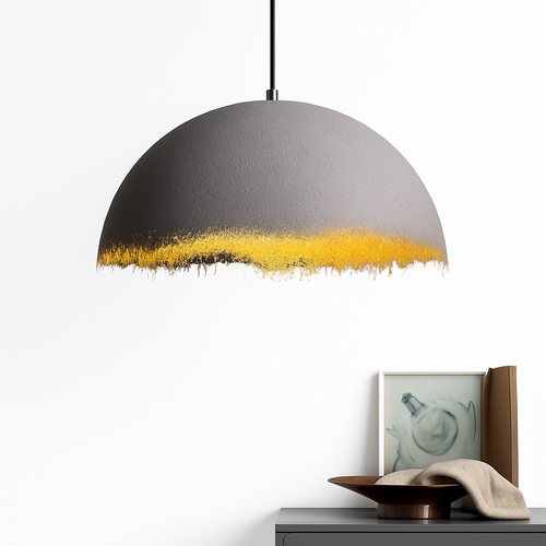 lustre led créatif demi-mois designer italien éclairage intérieur - vue 6 sur 15