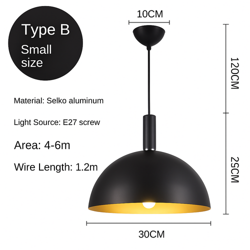 lustre led créatif style industriel rétro pour restaurant - vue 16 sur 23