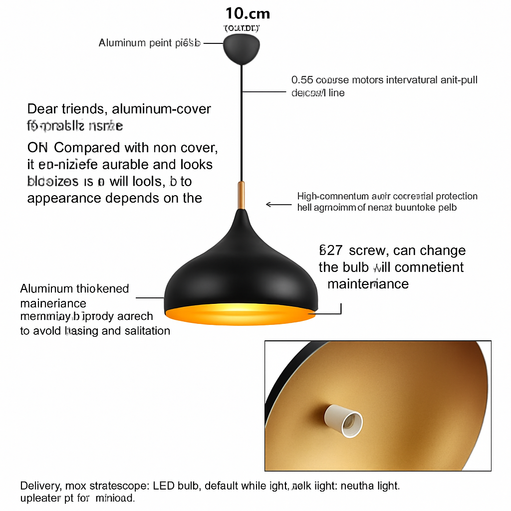 lustre led créatif style industriel rétro pour restaurant - vue 3 sur 23