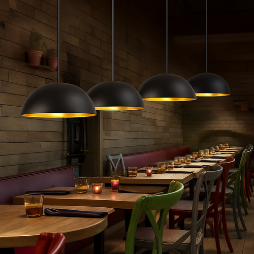 lustre led créatif style industriel rétro pour restaurant - vue 5 sur 23