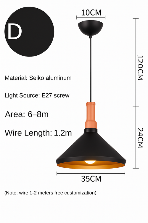 lustre led créatif style industriel rétro pour restaurant - vue 7 sur 23