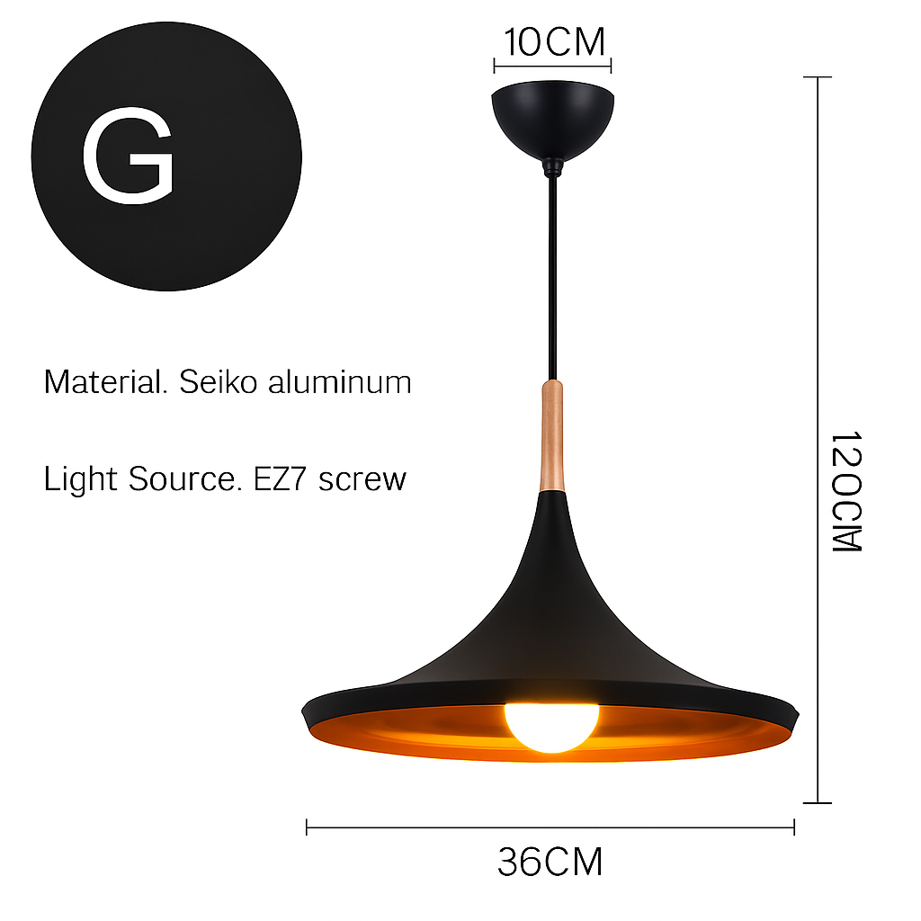 lustre led créatif style industriel rétro pour restaurant - vue 8 sur 23