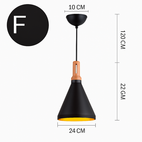 lustre led créatif style industriel rétro pour restaurant - vue 10 sur 23