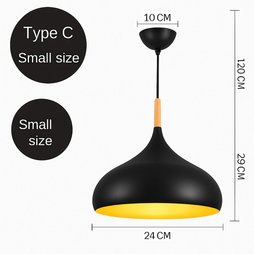lustre led créatif style industriel rétro pour restaurant - vue 11 sur 23