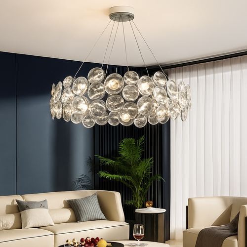 Lustre LED cristal salon moderne chambre romantique salle manger - vue 7 sur 6