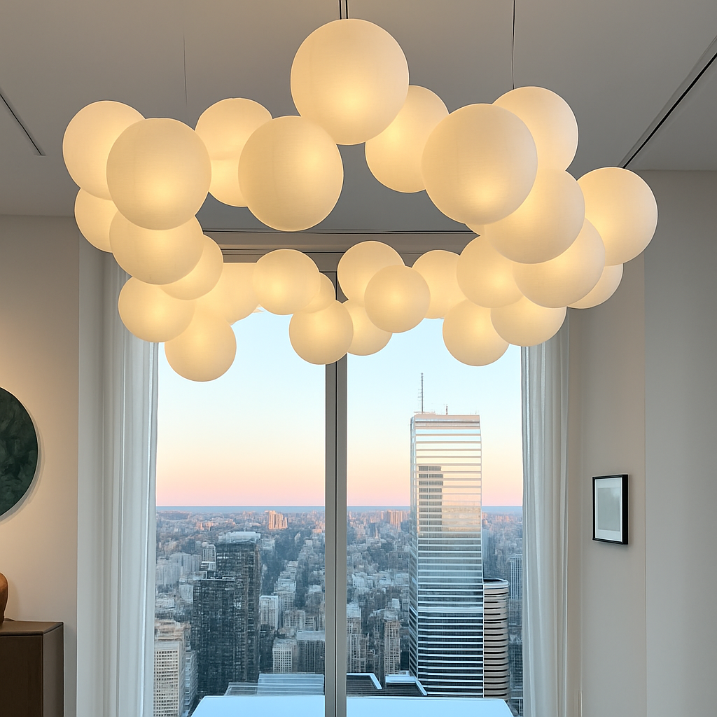 Lustre LED design moderne pour décoration intérieure - vue 2 sur 10