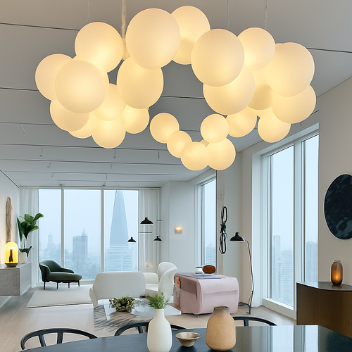 Lustre LED design moderne pour décoration intérieure - vue 4 sur 10