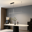 Lustre led dimmable noir minimaliste moderne