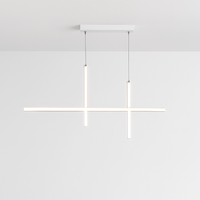 Lustre led dimmable noir minimaliste moderne