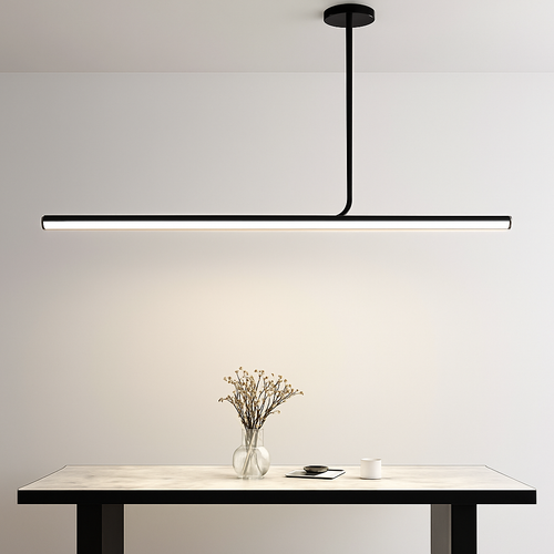 lustre led long moderne suspension décor luminaire suspendu - vue 3 sur 12
