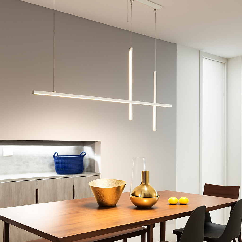 Lustre Led minimaliste moderne dimmable noir pour Table salle à manger cuisine Bar Suspension éclairage Suspension Design Lustre - vue 4 sur 12