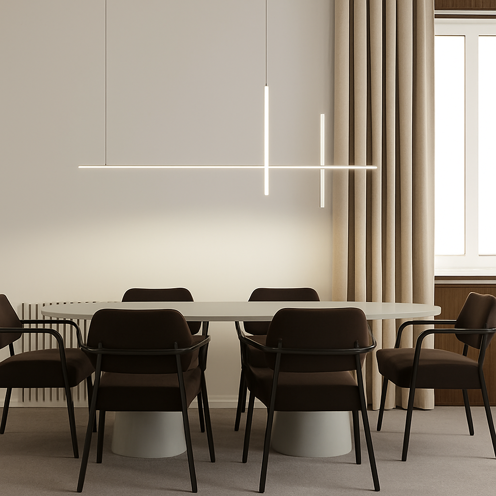 Lustre Led minimaliste moderne dimmable noir pour Table salle à manger cuisine Bar Suspension éclairage Suspension Design Lustre - vue 6 sur 12