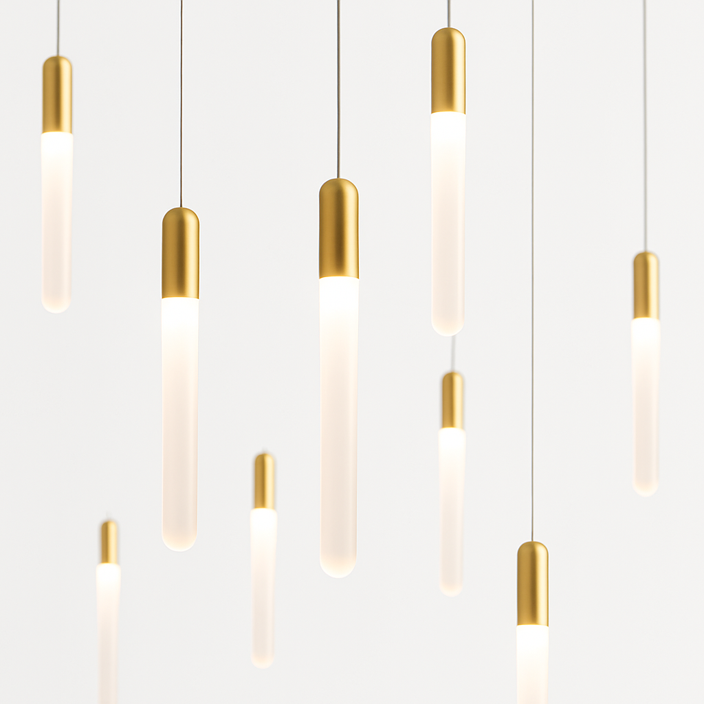 lustre led minimaliste moderne pour villa restaurant escalier - vue 3 sur 12