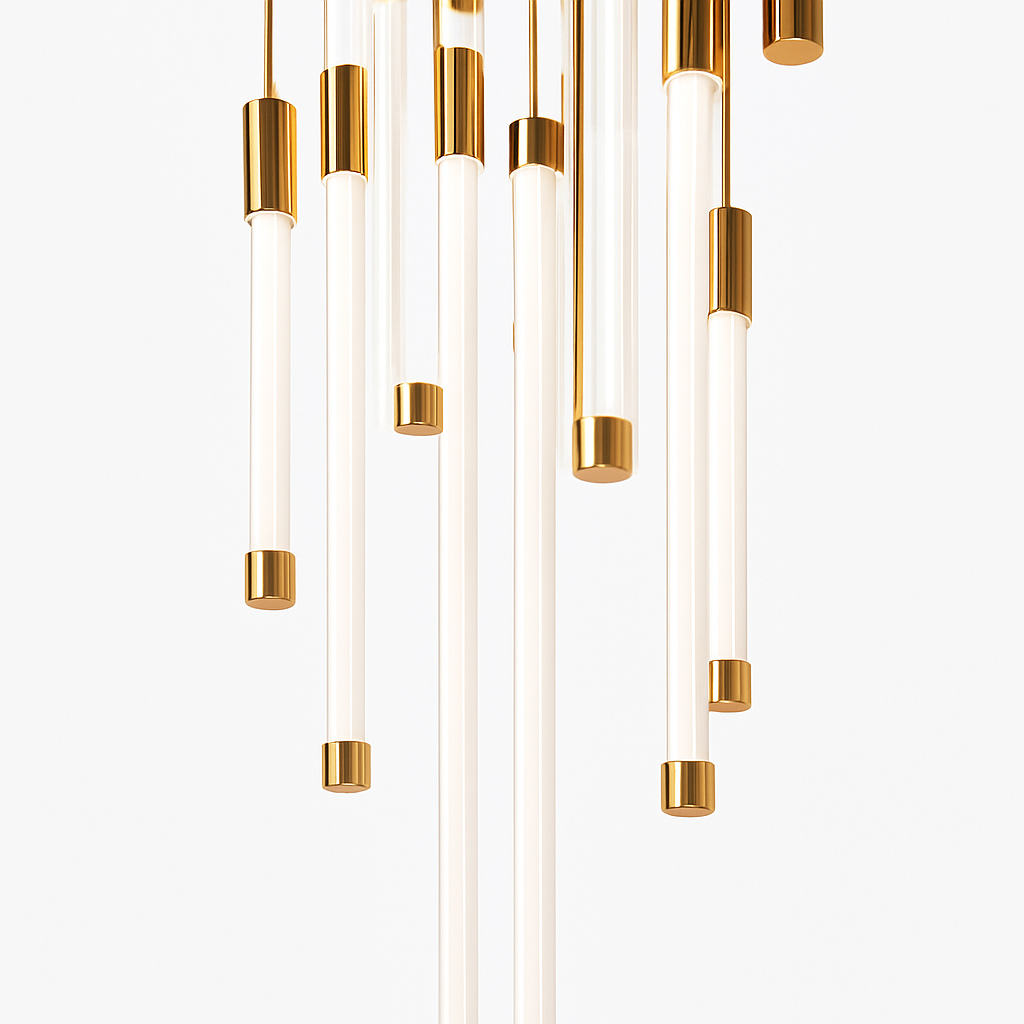 lustre led moderne de luxe pour décoration duplex grenier restaurant - vue 5 sur 15