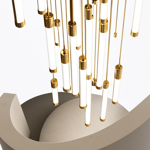lustre led moderne de luxe pour décoration duplex grenier restaurant - vue 7 sur 15