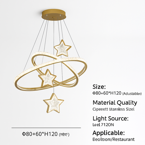 lustre led moderne en cristal pour éclairage intérieur - vue 12 sur 12
