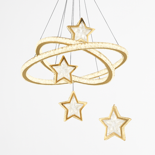 lustre led moderne en cristal pour éclairage intérieur - vue 6 sur 12
