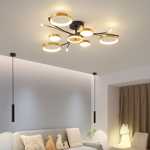lustre led moderne en cristal pour éclairage intérieur - vue 5 sur 9
