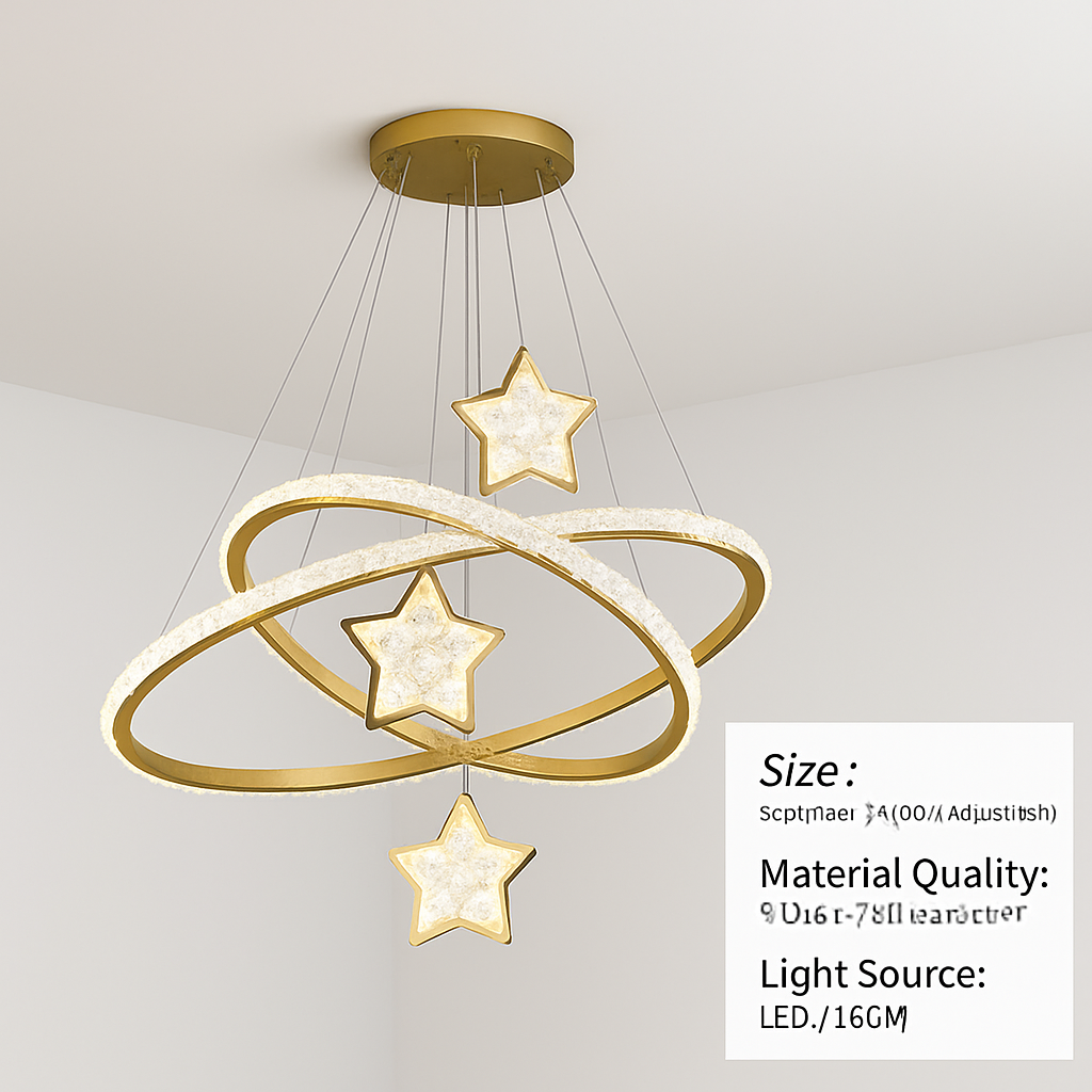 lustre led moderne en cristal pour éclairage intérieur - vue 8 sur 12