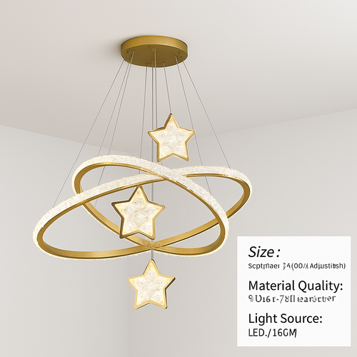 lustre led moderne en cristal pour éclairage intérieur - vue 9 sur 12