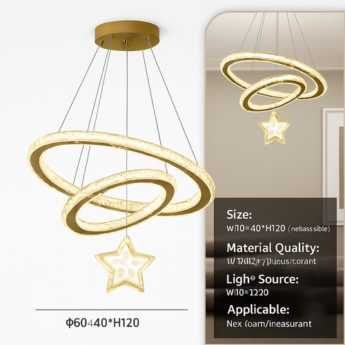 lustre led moderne en cristal pour éclairage intérieur - vue 10 sur 12