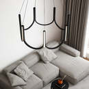 lustre led moderne en u pour décoration intérieure