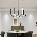 lustre led moderne en u pour décoration intérieure