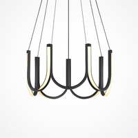 lustre led moderne en u pour décoration intérieure