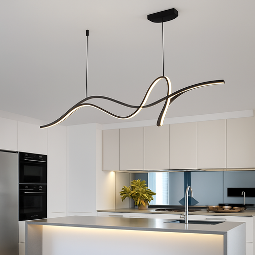 lustre led moderne à intensité variable pour éclairage intérieur - vue 3 sur 6