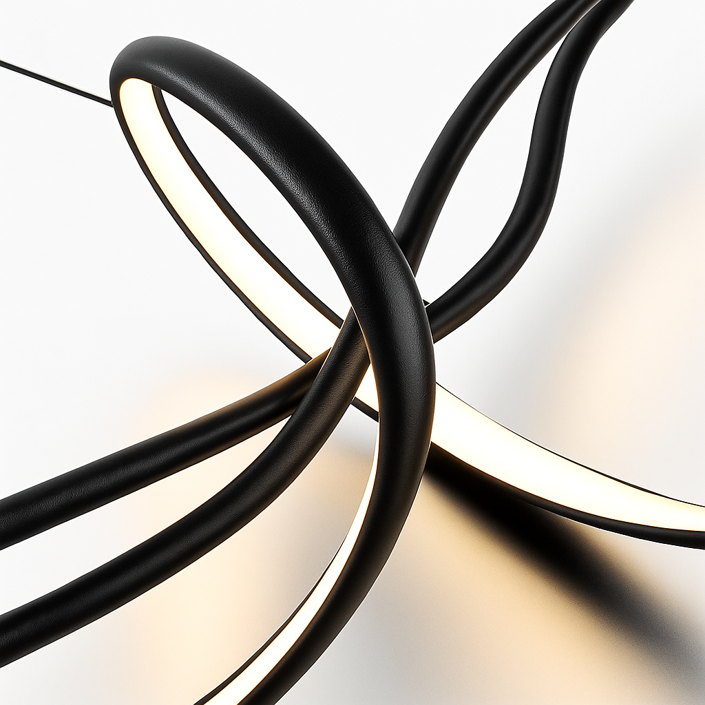 lustre led moderne à intensité variable pour éclairage intérieur - vue 6 sur 6