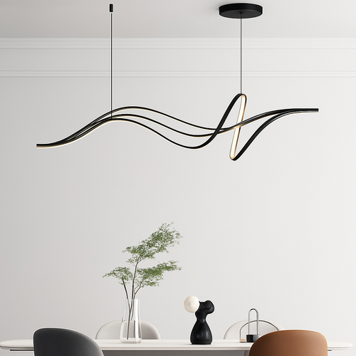 lustre led moderne à intensité variable pour éclairage intérieur - vue 2 sur 6