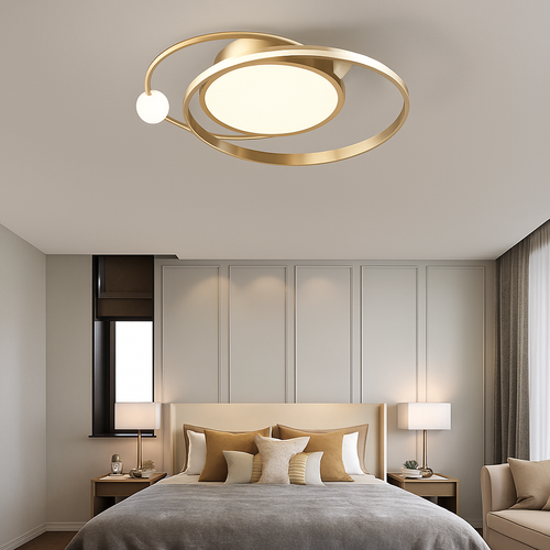 Lustre Led moderne plafonniers simples chambre chevet cuisine plafonnier étude éclairage intérieur à intensité variable - vue 3 sur 13