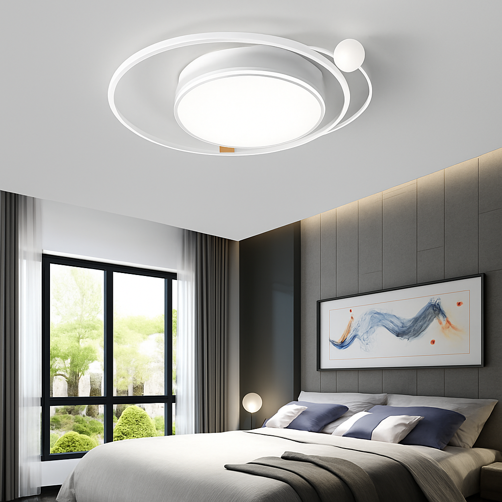 Lustre Led moderne plafonniers simples chambre chevet cuisine plafonnier étude éclairage intérieur à intensité variable - vue 6 sur 13
