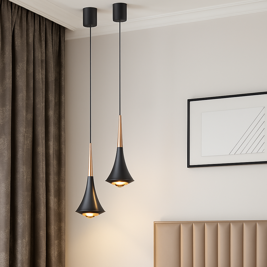 lustre led nordique anti-éblouissant en aluminium à intensité variable - vue 5 sur 8