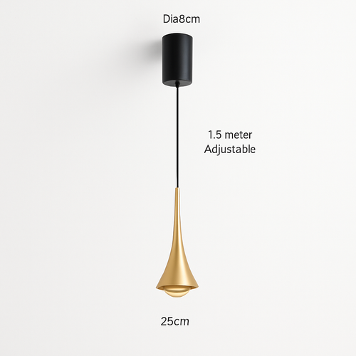 lustre led nordique anti-éblouissant en aluminium à intensité variable - vue 8 sur 8