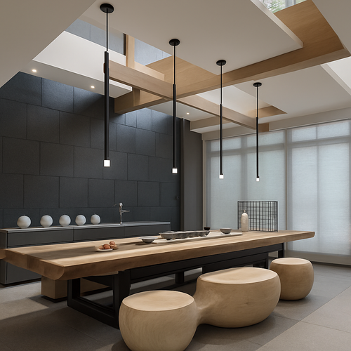 lustre led nordique design pour cuisine restaurant bar - vue 6 sur 6