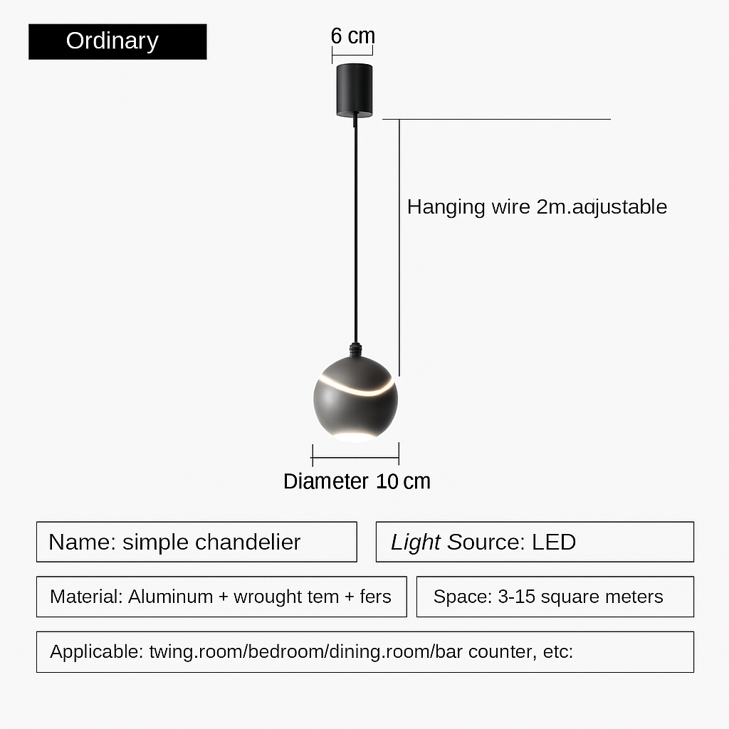 lustre à led pour une décoration moderne et élégante - vue 7 sur 11