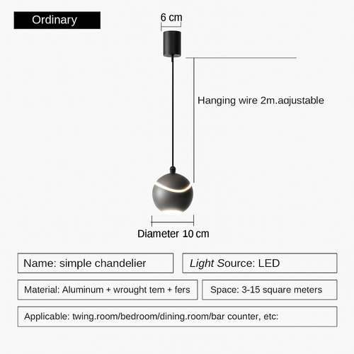 lustre à led pour une décoration moderne et élégante - vue 8 sur 11